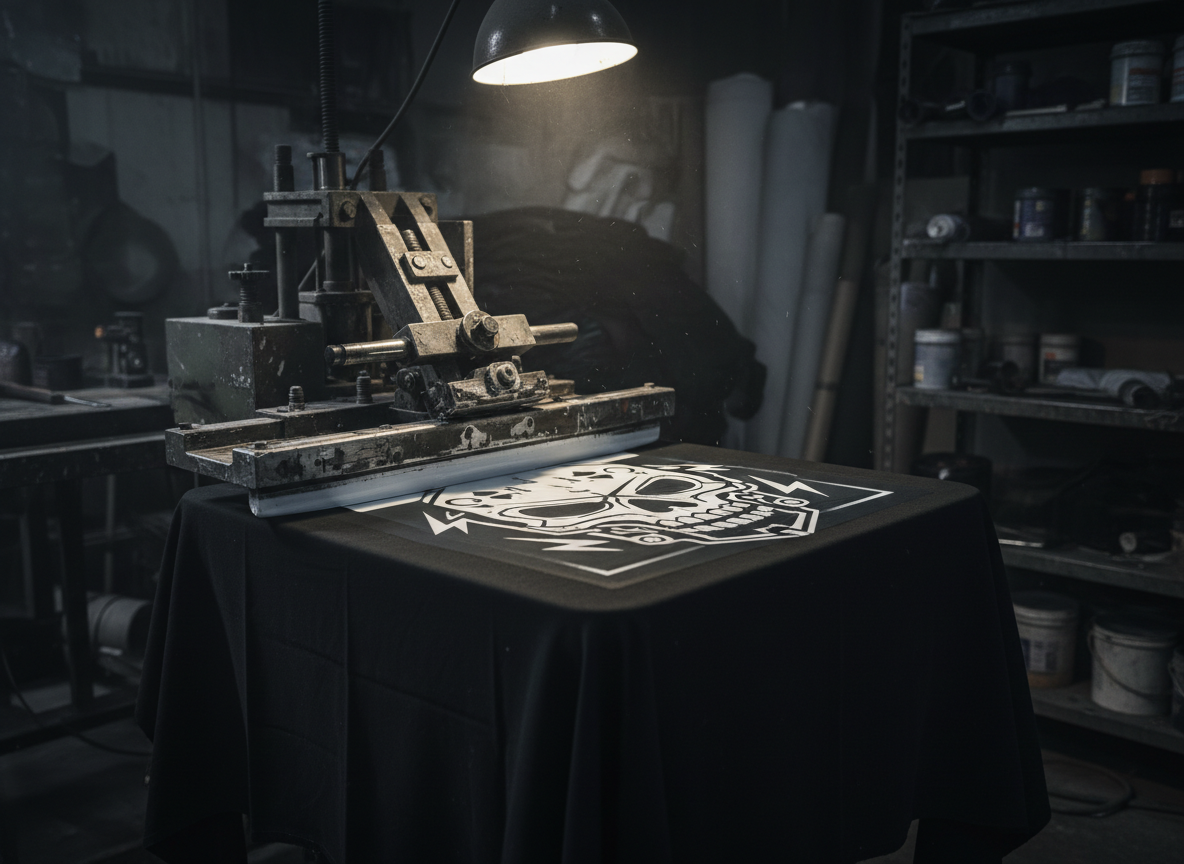 Screen printing on high-visibility workwear