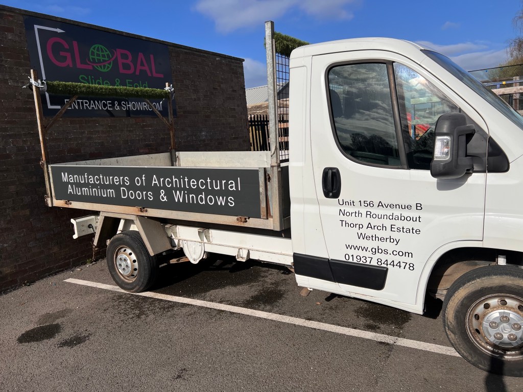 Vehicle signage on tipper truck