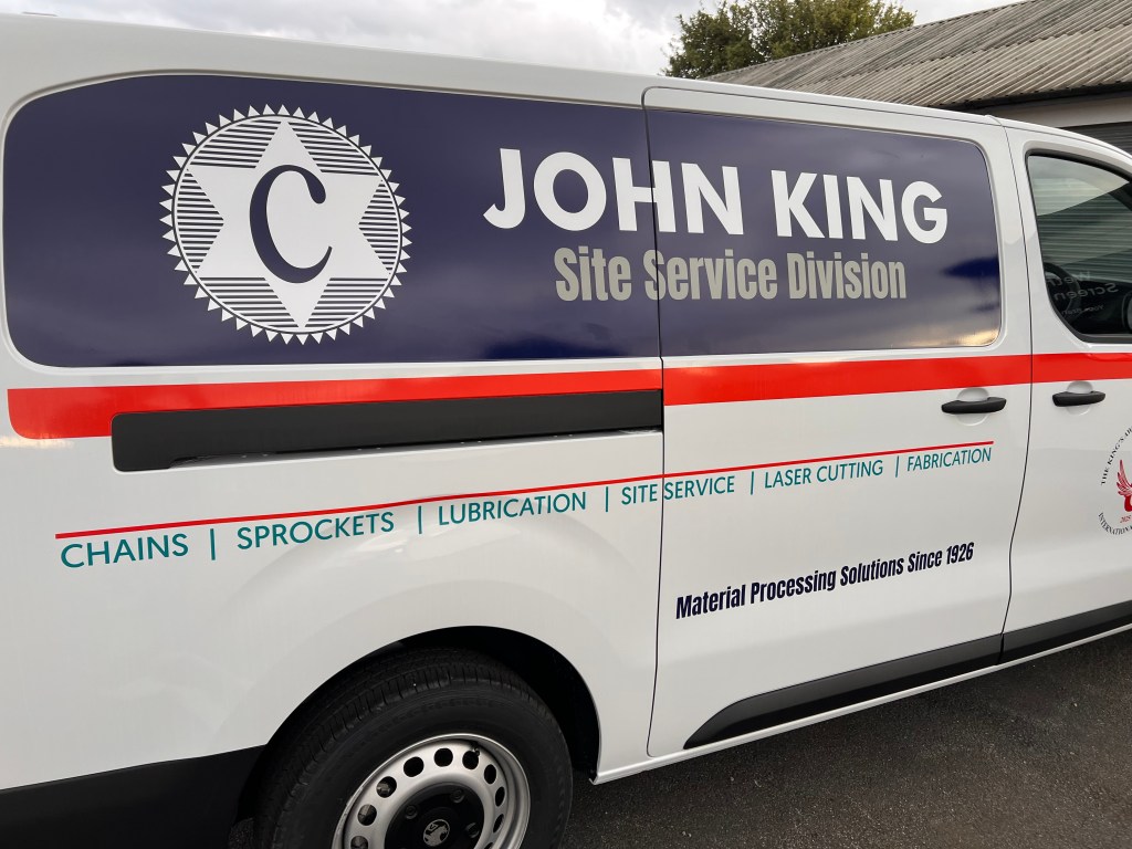 John King Site Service Division van graphics